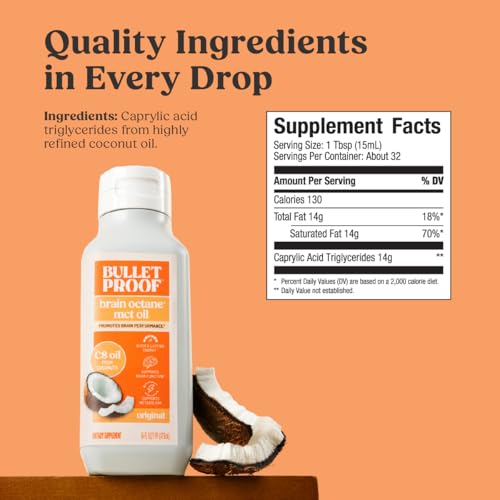 Bulletproof Brain Octane MCT Oil - 16 oz (Pack of 2)