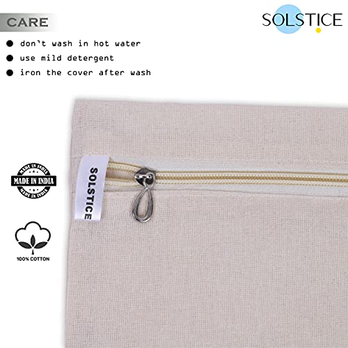SOLSTICE Cotton Saree Storage Bags with Zip Closure (Set of 12) – Big Size Wardrobe Organizer