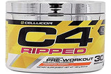 Cellucor C4 Ripped Explosive Pre-Workout Powder - Fat Burning Thermogenic - Tropical Punch - 30 Servings