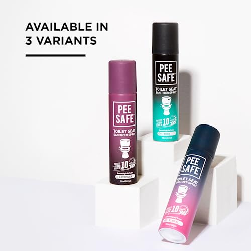 Pee Safe Floral Toilet Seat Sanitizer Spray 75ml - 99.9% Germ Protection, UTI Prevention, Travel Ready