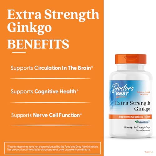 Doctor's Best, Extra Strength Ginkgo, 120 mg, 360 Veggie Caps