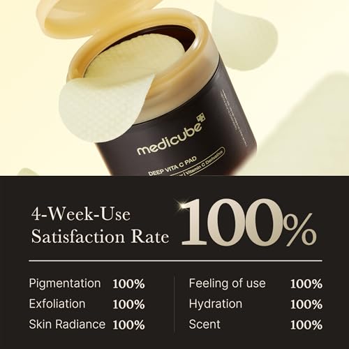Medicube Deep Vita C Pad - Dark Spot & Pigmentation Wiping Care with 500,000PPM Vitamin Water - Korean Skincare (70 Pads)