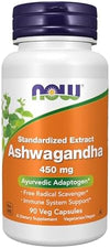 Now Foods Supplements Ashwagandha Withania Somnifera 450 Mg Standardized Extract For Immune Support 90 Veg Capsules
