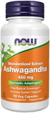 NOW Foods, Ashwagandha, Standardized Extract, 450 mg, 90 Veg Capsules