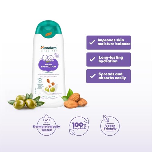 Himalaya Baby Lotion - No Parabens, Dyes or Synthetic Colors, 400ml
