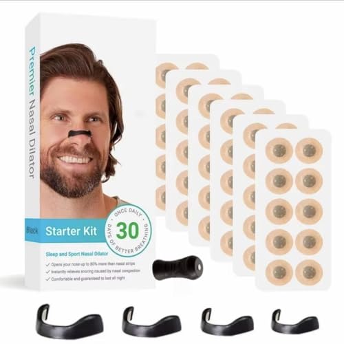 Breathing Nasal Strips – Magnetic Snore Relief for Better Sleep, 30-Day Supply