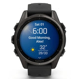 Garmin Fenix 8 - 43mm AMOLED Sapphire Smartwatch - Carbon Gray Titanium