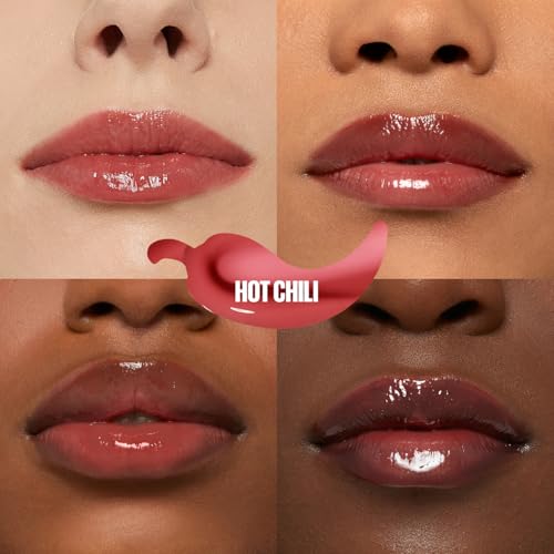 Maybelline New York Lifter Plump Lip Gloss - Heated Formula with Hyaluronic Acid & Chilli Pepper, Vegan, Shade 006 Hot Chili
