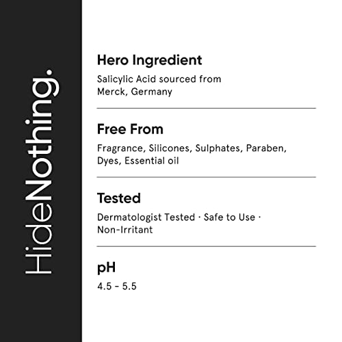 Minimalist 2% Salicylic Acid Face Wash - Sulphate-Free Anti-Acne Cleanser with LHA & Zinc, 100ml
