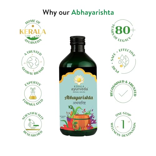 Kerala Ayurveda Abhayarishta - 450ml - Natural Bowel Wellness & Constipation Relief