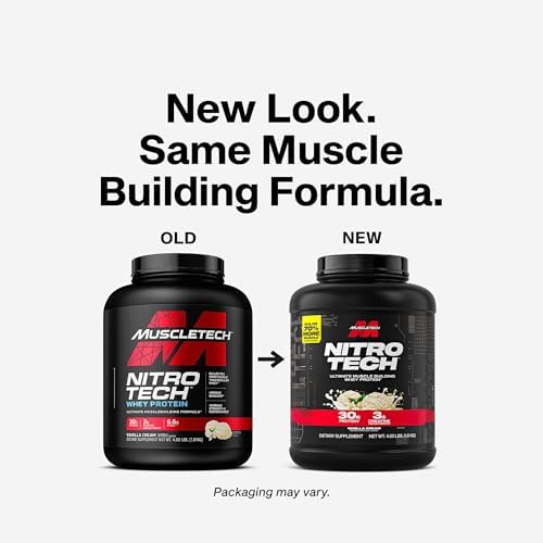 MuscleTech NitroTech Vanilla Cream Whey Protein Powder 1.81 kg