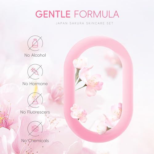SAKURA 5-Piece Skin Care Gift Set for Women - Cleanser, Toner, Serum, Eye & Face Cream