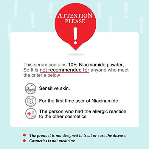 Cos De BAHA Niacinamide 10% + Zinc PCA 1% Face Serum - Pore & Acne Treatment 1 Fl Oz