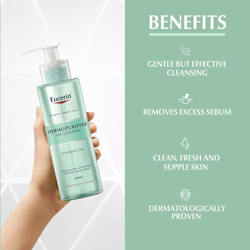 Eucerin DermoPurifyer Oil Control Face Cleanser for Blemish & Acne-Prone Skin