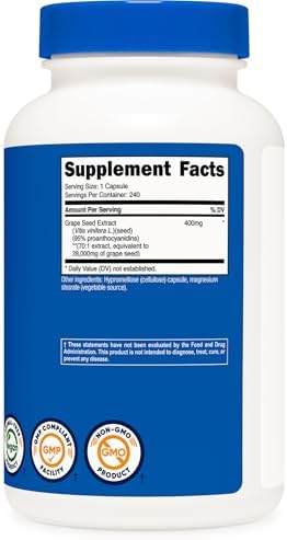 Nutricost Grape Seed Extract 28,000mg - 240 Capsules