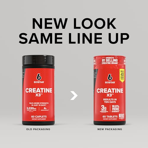 Six Star Elite Series Creatine X3 - 60 Tablets for Muscle Growth & Strength