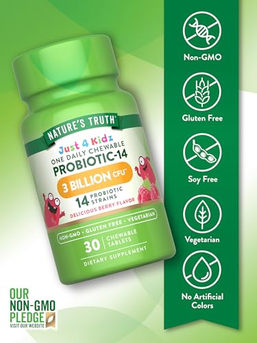 Nature's Truth Probiotic Kids Chewable - Natural Berry - 3 Billion CFU - 30 Count