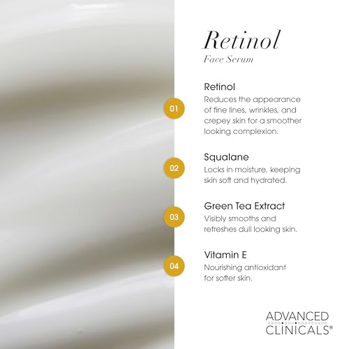 Advanced Clinicals Retinol Serum - Anti-Aging & Wrinkle Reducing Serum