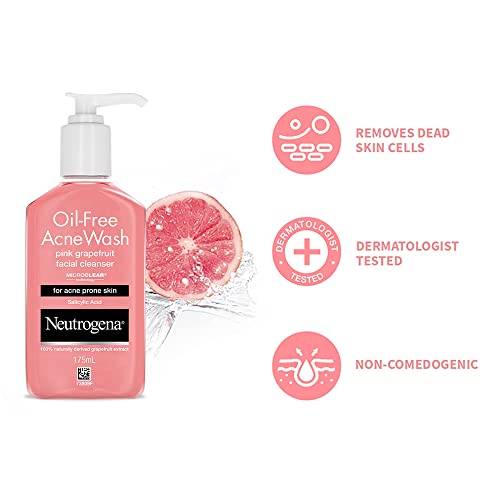 Neutrogena Pink Oil-Free Acne Wash Facial Cleanser, 175ml