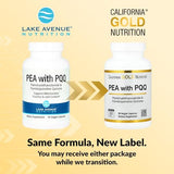 California Gold Nutrition PEA 300mg + PQQ 10mg - Nerve & Cognitive Support - 90 Veggie Capsules