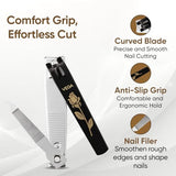 Vega Large Nail Clipper - Durable Black Tool for Precise Manicure & Pedicure
