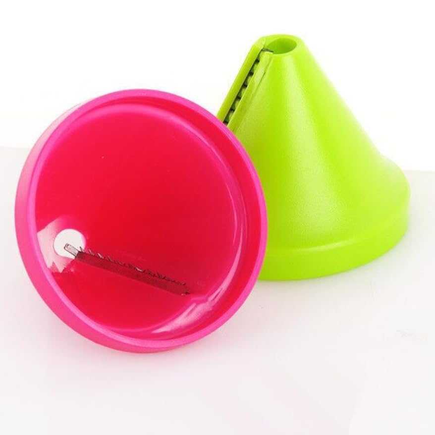Green Compact Rotary Food Grater - Funnel Shaped