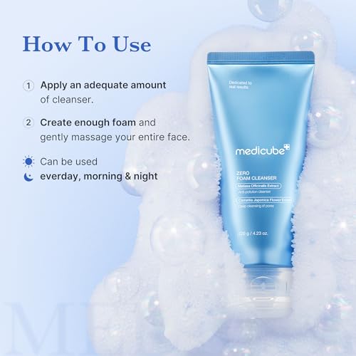 medicube Zero Foam Cleanser | Deep Pore Cleansing & Sebum Control (120g)