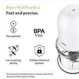 Braun 2-in-1 Chopper - Powerful & Compact Food Prep