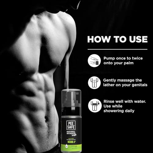 Pee Safe Natural Intimate Wash for Men 100ml - Gentle pH-Balanced Cleanser for Daily Hygiene