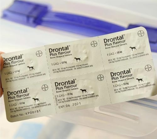 Bayer Drontal Plus Dog Dewormer - Broad Spectrum Worm Treatment (6 Tablets)