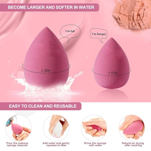 11-Piece Multi-Colored Makeup Sponge Set - Soft Beauty Blending Sponges for Liquid, Powder & Cream Foundation