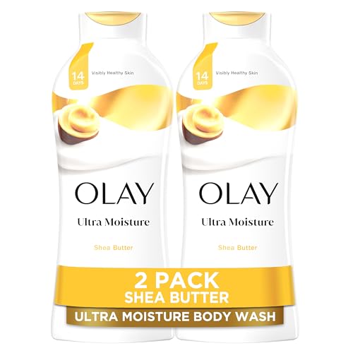 Olay Body Wash Ultra Moisture Shea Butter | 22 Ounce (650ml) | Pack of 2 | Deep Hydration for Soft Skin