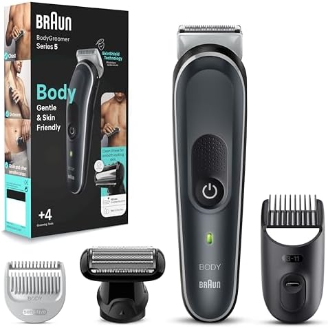 Braun BG5360 Series 5 Body Groomer - Grey - Precise & Comfortable Trimmer