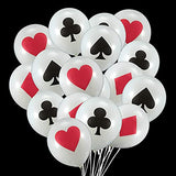 Sumind Casino Poker Theme Party Decorations - 24 Latex Balloons with Playing Cards Design