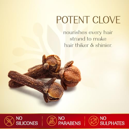 Herbsindia Clove & 7 Herbal Seeds Hair Oil - Thicker & Shinier Hair - 180ml