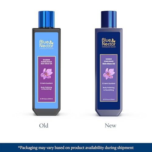 Blue Nectar Kumkumadi Glowing Body Oil - Dry Skin & Relaxation (200ml)