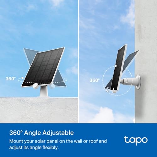 Tapo 4.5W Solar Panel for Battery-Powered Cameras, IP65 Weatherproof with 360° Adjustable Bracket