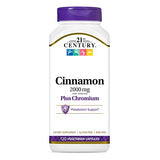 21st Century Cinnamon Plus Chromium Capsules, 2000mg, 120 Capsules