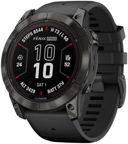 Garmin Fenix 7X Pro Solar Smartwatch - Carbon Gray Titanium