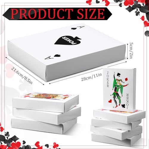 11 Inch Casino Poker Party Decorations - Large Playing Card Favor Boxes & Table Centerpieces - Las Vegas Night Theme Birthday Party Supplies (6 Pcs)