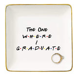 Graduation Gifts for University, Nurse, College, High School - Ceramic Jewelry Holder Ring Dish