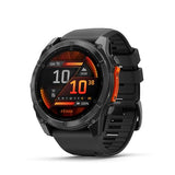 Garmin Fenix 8 - 51mm AMOLED Slate Gray Smartwatch with Black Silicone Band
