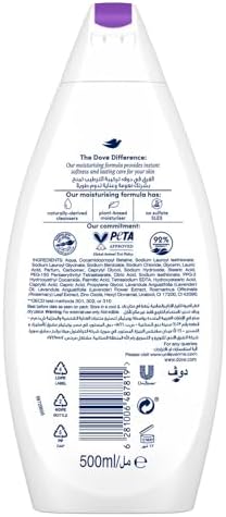 Dove Relaxing Body Wash: Lavender & Rosemary with Â¼ Moisturizing Cream (500ml)