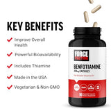 Force Factor Benfotiamine Elderberry Iron Citrate B_COMPLEX Heavy Meal, 250 mg per Capsule, 90 Count