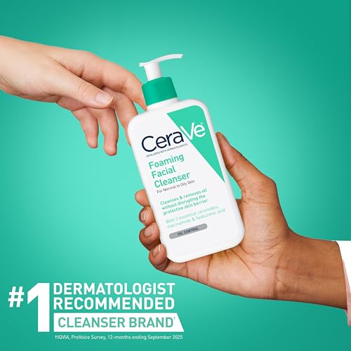 CeraVe Daily Face Wash for Oily Skin – 19floz, Hyaluronic Acid, Niacinamide, Fragrance Free