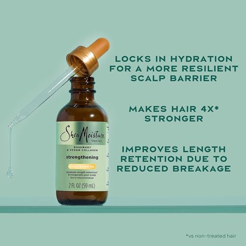 SheaMoisture Strengthening Scalp & Hair Oil - Nourish & Revitalize Hair - 2 Fl Oz (59 ml)