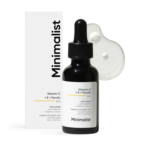 Minimalist 16% Vitamin C Face Serum - Advanced Brightening with Vit E & Ferulic Acid - 30ml