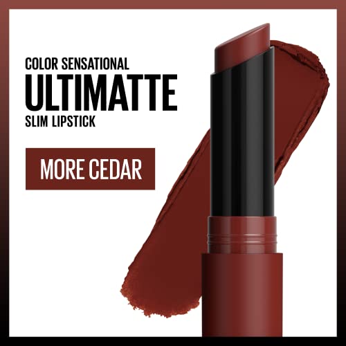 Maybelline Color Sensational Ultimatte Matte Lipstick - Non-Drying Intense Color in More Cedar