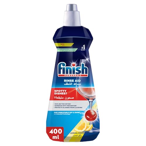 Finish Powerball Rinse Aid, Lemon Sparkle Scent, 400ml