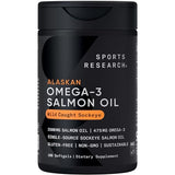 Sports Research Wild Caught Sockeye Alaskan Omega-3 Salmon Oil - 180 Softgels